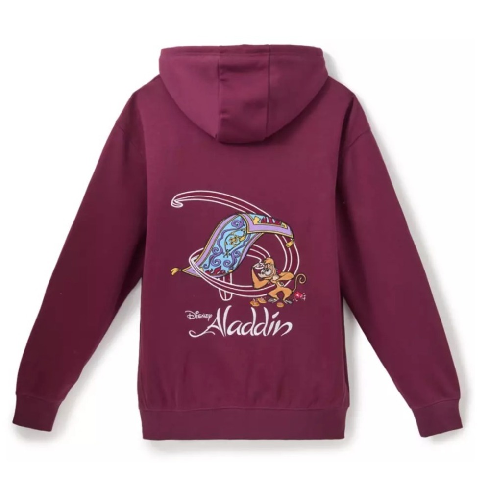 Dinsey Men's Large Maroon Abu Pullover Hoodie for Adults Aladdin Collection NWT
